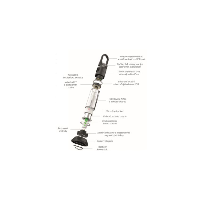 Ledlenser ML6 - prigušiva LED punjiva ručna lampa, 3200 mAh, IP54, 750 lm