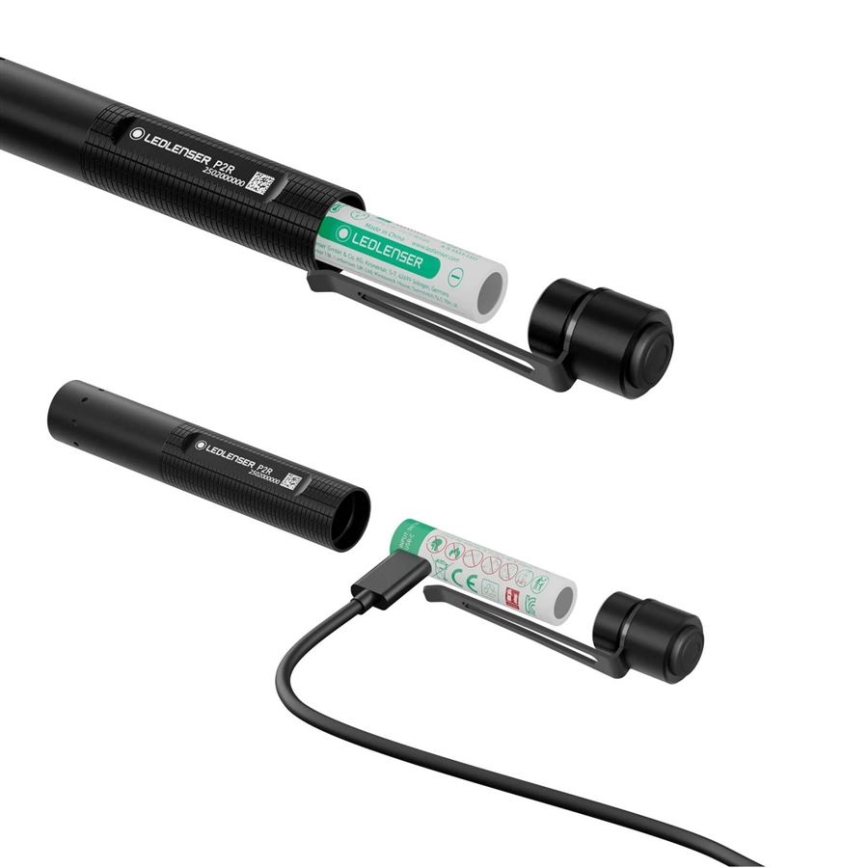 Ledlenser P2R - LED prigušiva punjiva ručna lampa LED/1xAAA/300 mAh IP54 200 lm 8 h crna