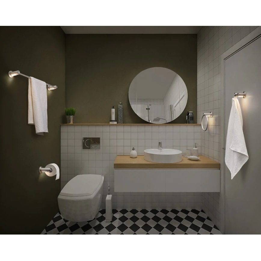 Ledvance - Držač peškira sa LED pozadinskim osvetljenjem 6xAAA IP44