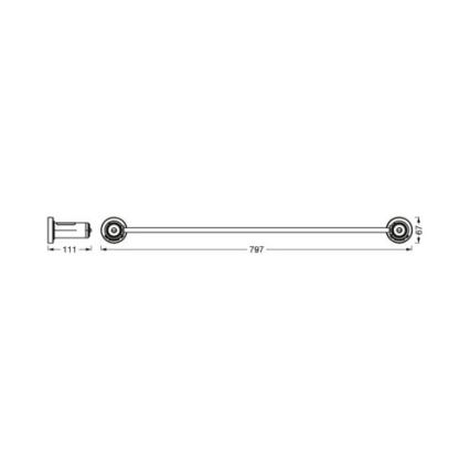 Ledvance - Držač peškira sa LED pozadinskim osvetljenjem 6xAAA IP44