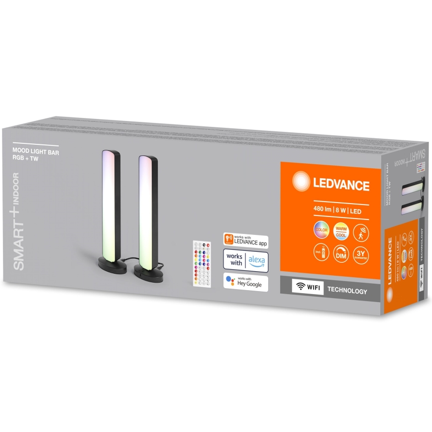 Ledvance - KOMPLET 2x LED RGBW prigušiva stona lampa MOOD LIGHT LED/4W/230V Wi‑Fi + daljinsko upravljanje