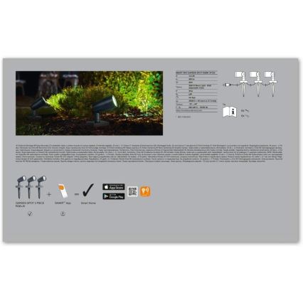 Ledvance - Komplet 3x LED RGBW spoljna lampa SMART+ SPOT 3xLED/4,5W/230V IP65 Wi-Fi