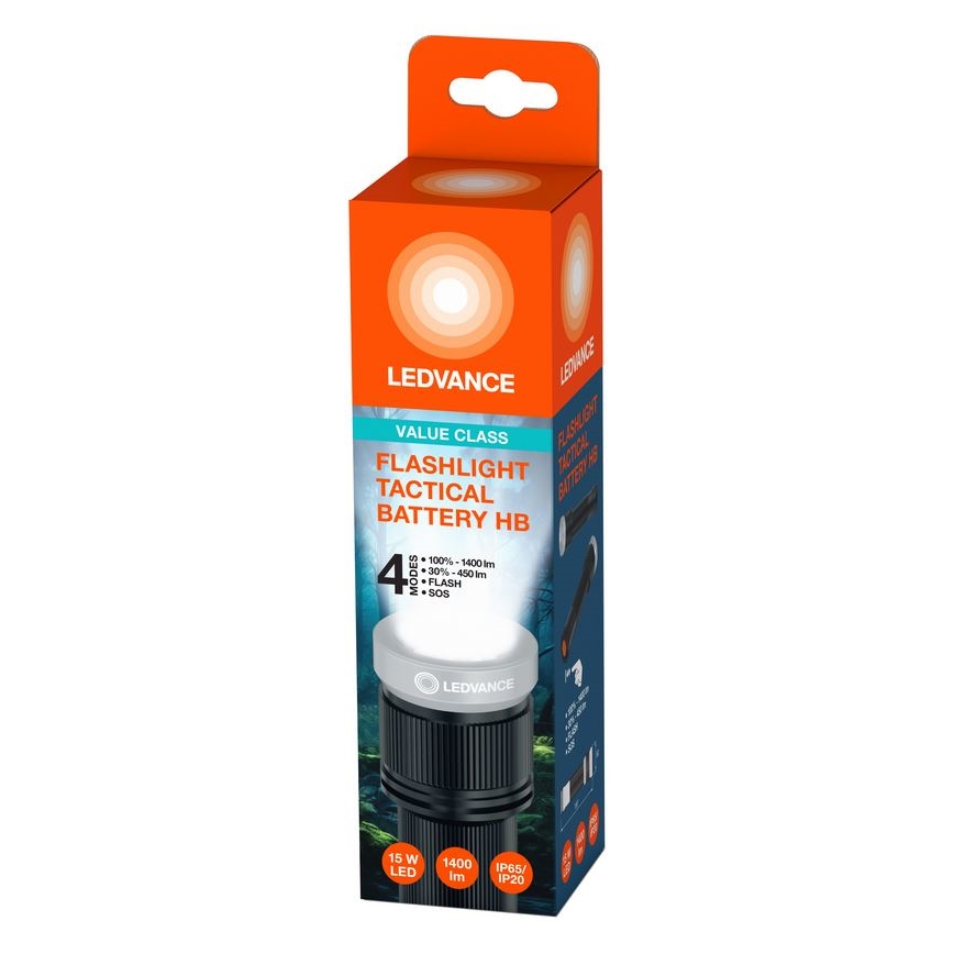 Ledvance - LED baterijska lampa FLASHLIGHT LED/15W/6xAAA IP65