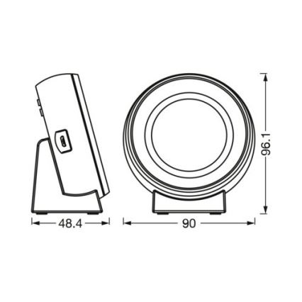 Ledvance - LED digitalni sat sa pozadinskim osvetljenjem NIGHTLUX LED/0,3W/5V 1000mAh 3000/4000/6500K