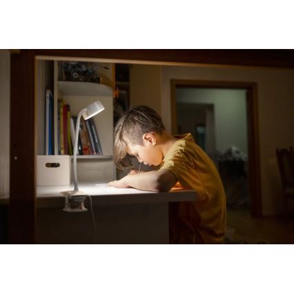 Ledvance - LED prigušiva dodirna stona lampa sa štipaljkom CYLINDER LED/4,8W/5V 3000-6500K bela