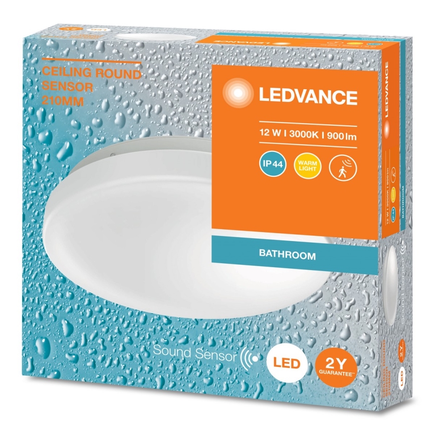 Ledvance - LED plafonsko svetlo za kupatilo sa senzorom sumraka CEILING ROUND LED/12W/230V IP44
