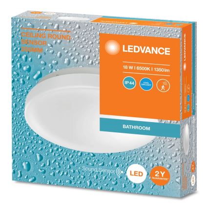 Ledvance - LED plafonsko svetlo za kupatilo sa senzorom sumraka CEILING ROUND LED/18W/230V IP44