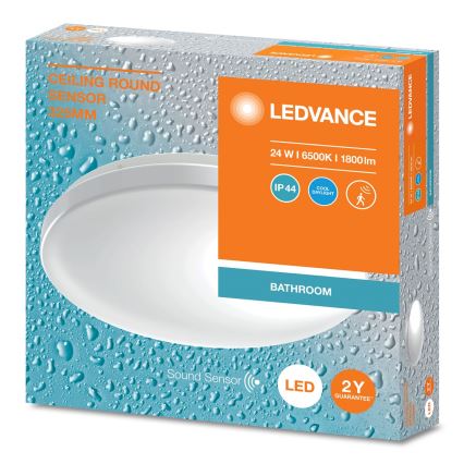 Ledvance - LED plafonsko svetlo za kupatilo sa senzorom sumraka CEILING ROUND LED/24W/230V IP44