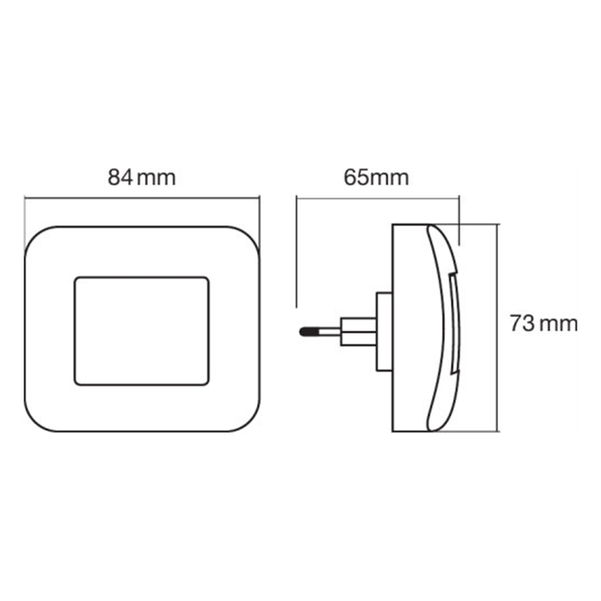 Ledvance - LED noćno svetlo sa senzorom sumraka LUNETTA LED/0,2W/230V 3000K