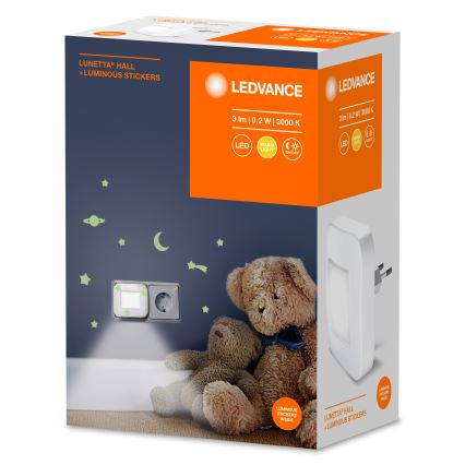 Ledvance - LED Noćno svetlo sa senzorom sumraka LUNETTA LED/0,2W/230V