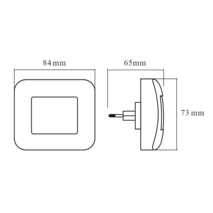 Ledvance - LED Noćno svetlo sa senzorom sumraka LUNETTA LED/0,2W/230V