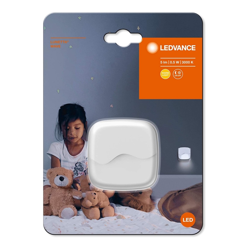 Ledvance - LED noćno svetlo za utičnicu sa senzorom LUNETTA LED/0,5W/230V 3000K
