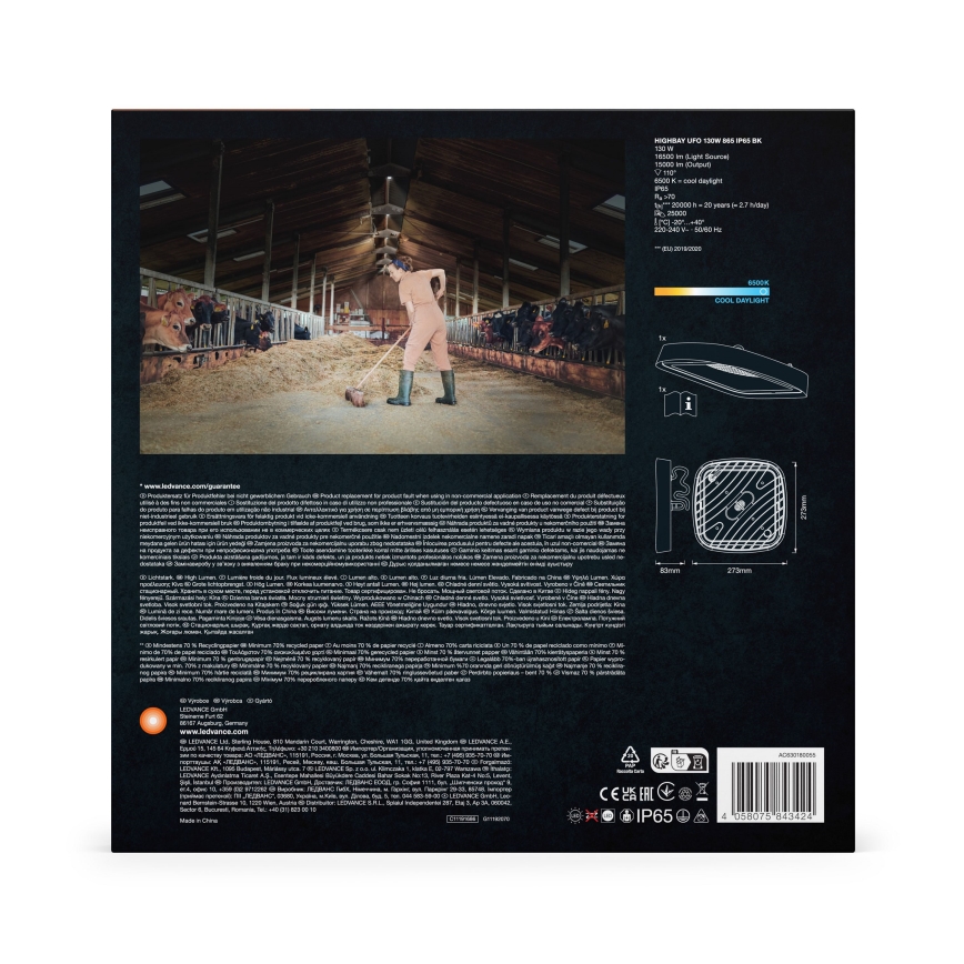 Ledvance - LED plafonsko industrijsko svetlo HIGHBAY LED/130W/230V IP65 6500K