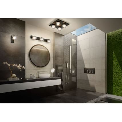 Ledvance - LED plafonsko svetlo za kupatilo ORBIS FLAME 4xLED/5,5W/230V 3000/4000K IP44 crna