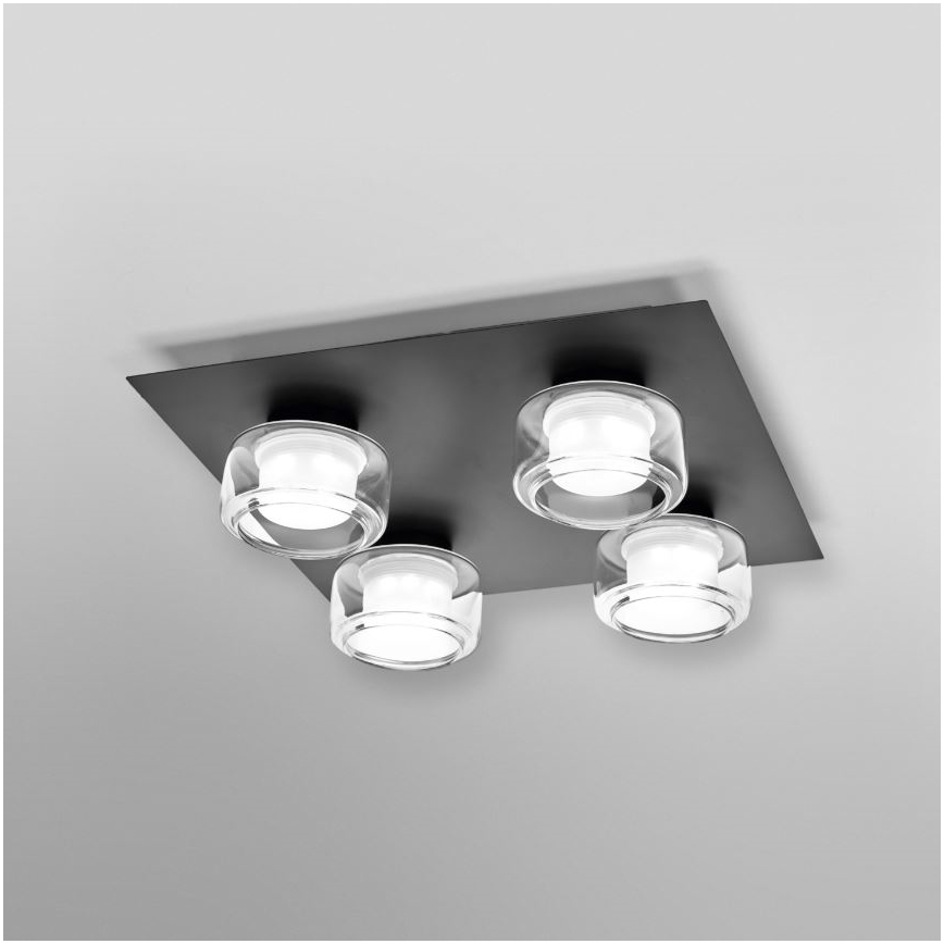 Ledvance - LED plafonsko svetlo za kupatilo ORBIS FLAME 4xLED/5,5W/230V 3000/4000K IP44 crna