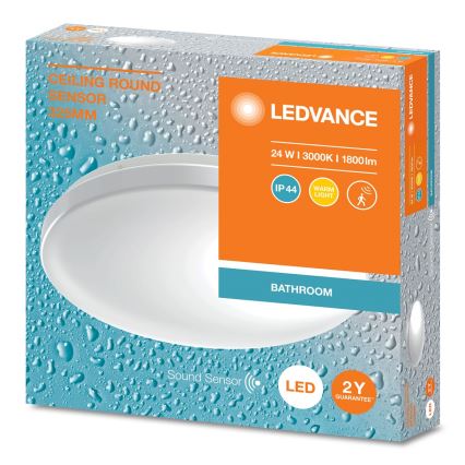 Ledvance - LED plafonsko svetlo za kupatilo sa senzorom sumraka CEILING ROUND LED/24W/230V IP44