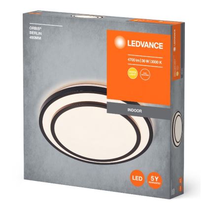 Ledvance - LED plafonsko svetlo ORBIS BERLIN LED/36W/230V crno