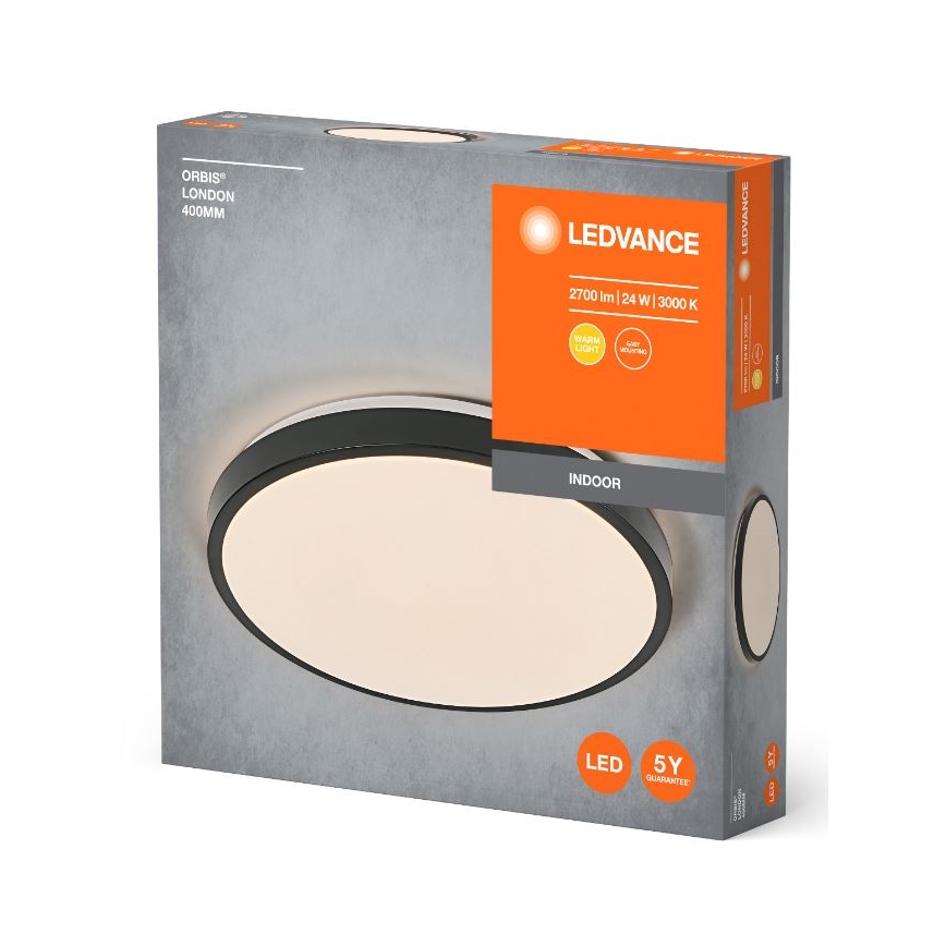 Ledvance - LED plafonsko svetlo ORBIS LONDON LED/24W/230V crna