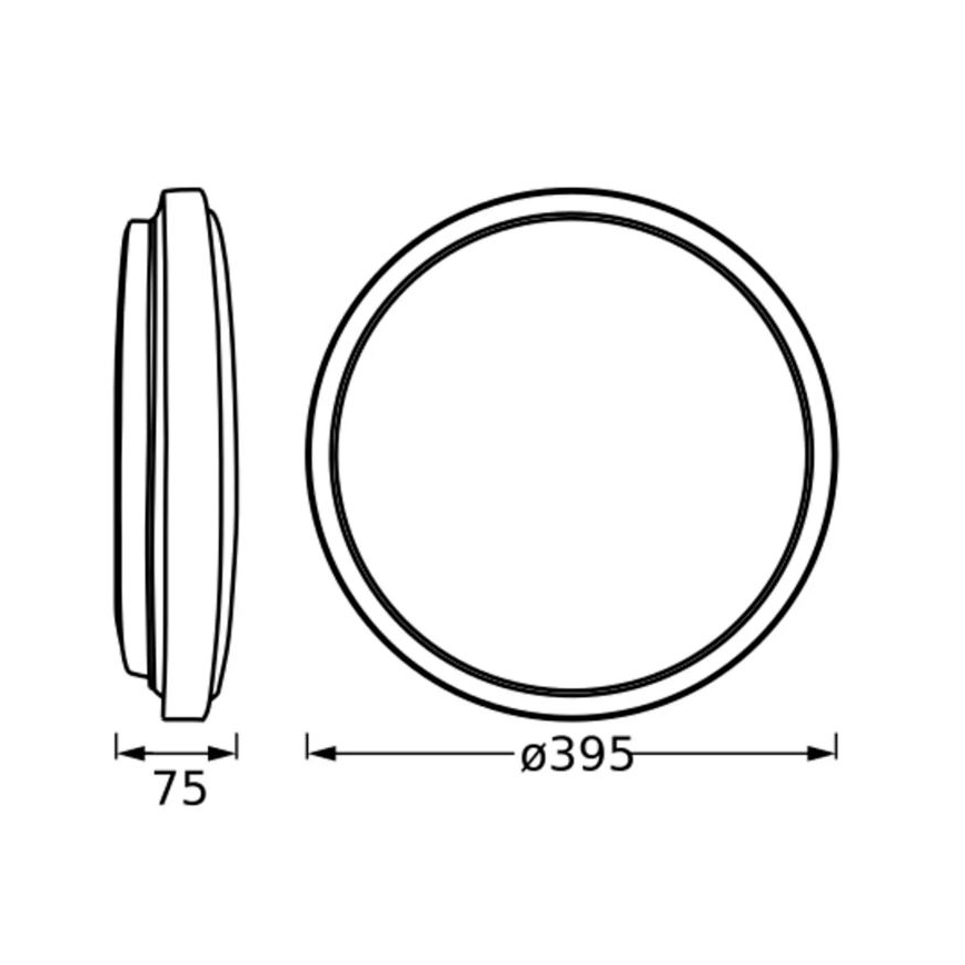 Ledvance - LED plafonsko svetlo ORBIS LONDON LED/24W/230V crna