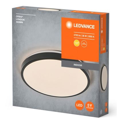 Ledvance - LED plafonsko svetlo ORBIS LONDON LED/36W/230V crna