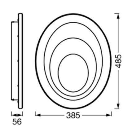 Ledvance - LED plafonsko svetlo ORBIS SPIRAL LED/37W/230V