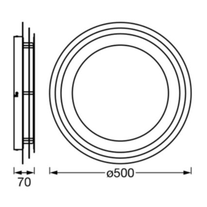 Ledvance - LED plafonsko svetlo ORBIS SPIRAL LED/38W/230V