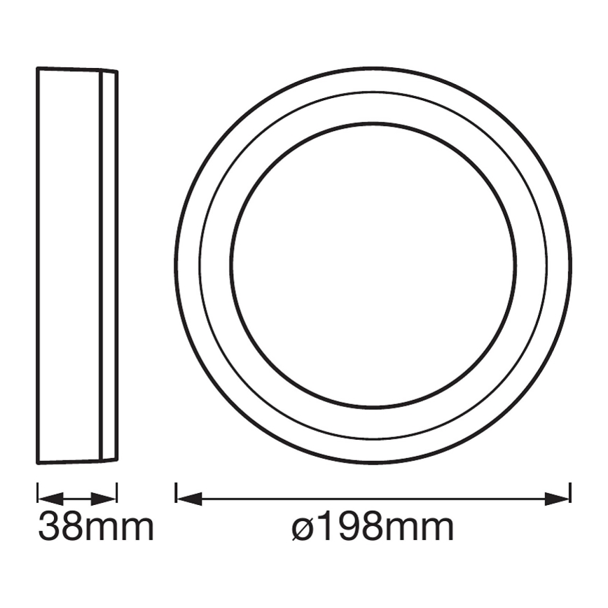 Ledvance - LED plafonsko svetlo ROUND LED/15W/230V prečnik 20 cm