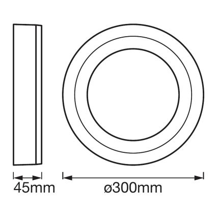 Ledvance - LED plafonsko svetlo ROUND LED/18W/230V prečnik 30 cm