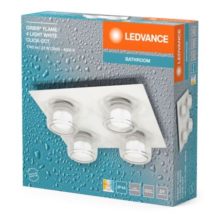Ledvance - LED plafonsko svetlo za kupatilo ORBIS FLAME 4xLED/5,5W/230V 3000/4000K IP44 bela