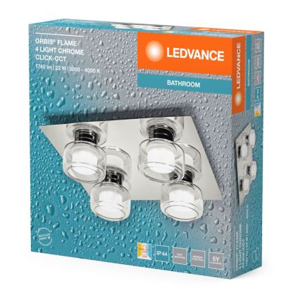 Ledvance - LED plafonsko svetlo za kupatilo ORBIS FLAME 4xLED/5,5W/230V 3000/4000K IP44 sjajni hrom
