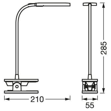 Ledvance - LED prigušiva stona dodirna lampa PANAN LED/5,2W/5V 1200 mAh