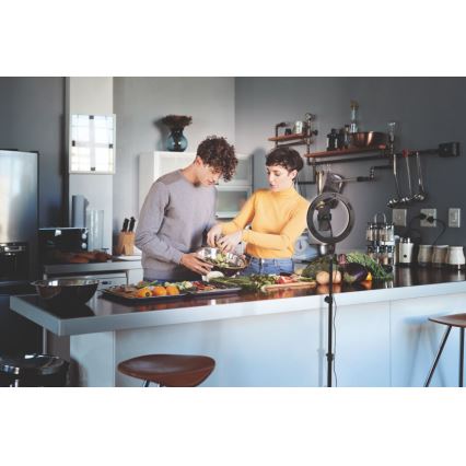 Ledvance - LED prigušiva stojeća lampa sa stativom i držačem za vlogovanje LED/6W/USB 3000/4000/6500K