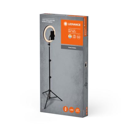 Ledvance - LED prigušiva stojeća lampa sa stativom i držačem za vlogovanje LED/6W/USB 3000/4000/6500K