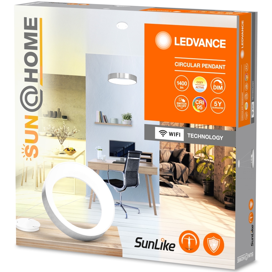Ledvance - LED prigušiva luster na kablu SUN@HOME CIRCULAR LED/18,5W/230V Wi‑Fi