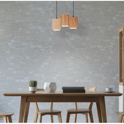 Ledvance - LED prigušiva luster na sajli DECOR WOOD 3xLED/7W/230V Wi-Fi