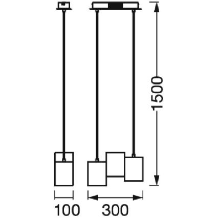 Ledvance - LED prigušiva luster na sajli DECOR WOOD 3xLED/7W/230V Wi-Fi