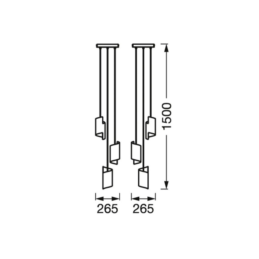 Ledvance - LED prigušiva luster na sajli SMART+ DECOR 3xLED/8W/230V crna Wi-Fi