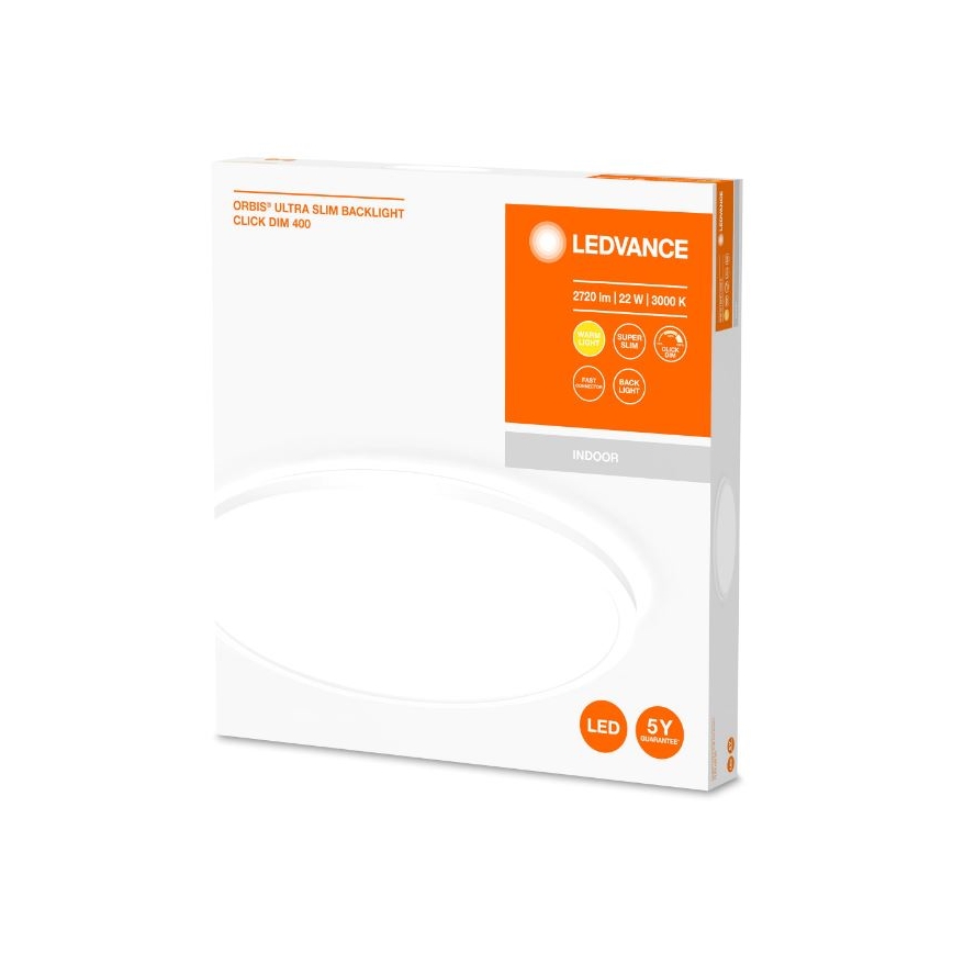Ledvance - LED prigušiva plafonska svetiljka ORBIS LED/22W/230V bela