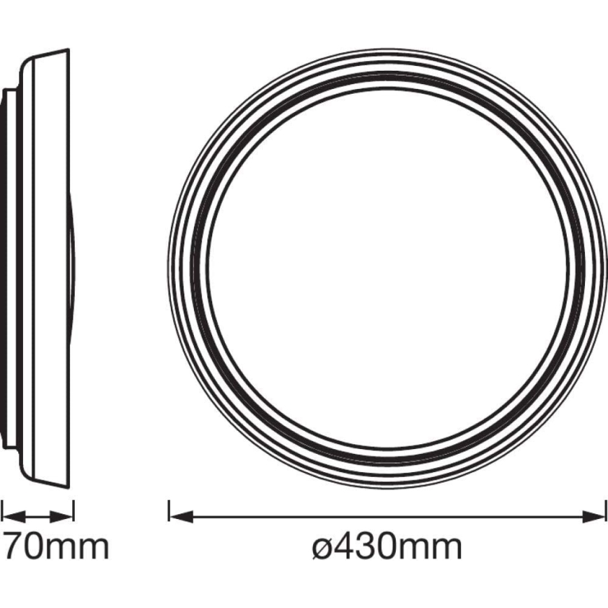 Ledvance - LED prigušiva svetiljka SMART+ PLATE LED/24W/230V 3000K-6500K Wi-Fi