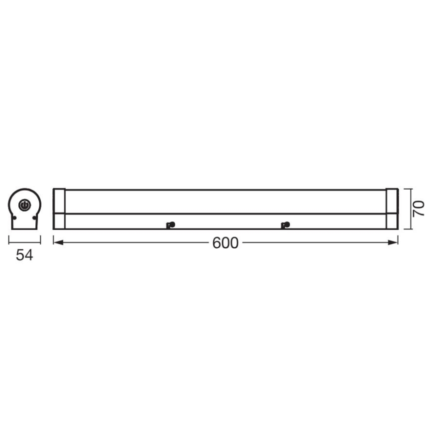 Ledvance - LED prigušiva dodirno osvetljenje za ogledalo ORBIS TUBE LED/12W/230V 60 cm 3000/4000K IP44