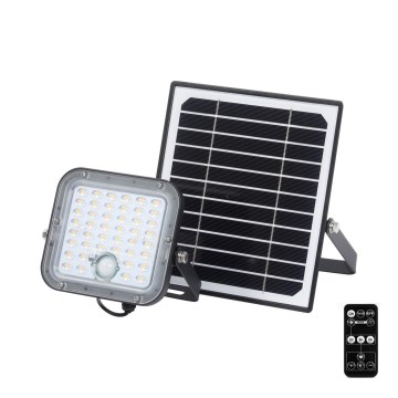 Ledvance - LED prigušiva solarni reflektor sa senzorom pokreta i sumraka FLOOD SPLIT LED/10W/3,2V 5000 mAh IP65 + daljinski upravljač