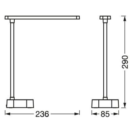 Ledvance - LED prigušiva stona lampa sa dodirom PANAN LED/5,2W/5V 1200mAh