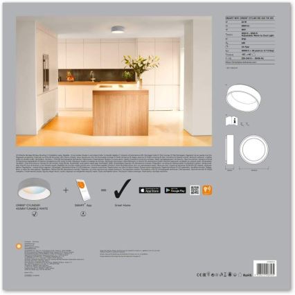 Ledvance - LED prigušiva svetiljka SMART+ CYLINDER LED/24W/230V 3000K-6500K Wi-Fi