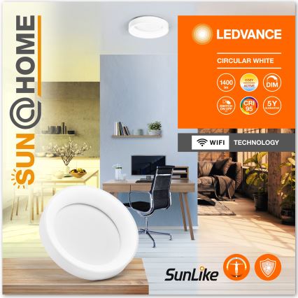 Ledvance-LED prigušiva stropna svetiljka SUN@HOME CIRCULAR LED/18,5W/230V Wi-Fi