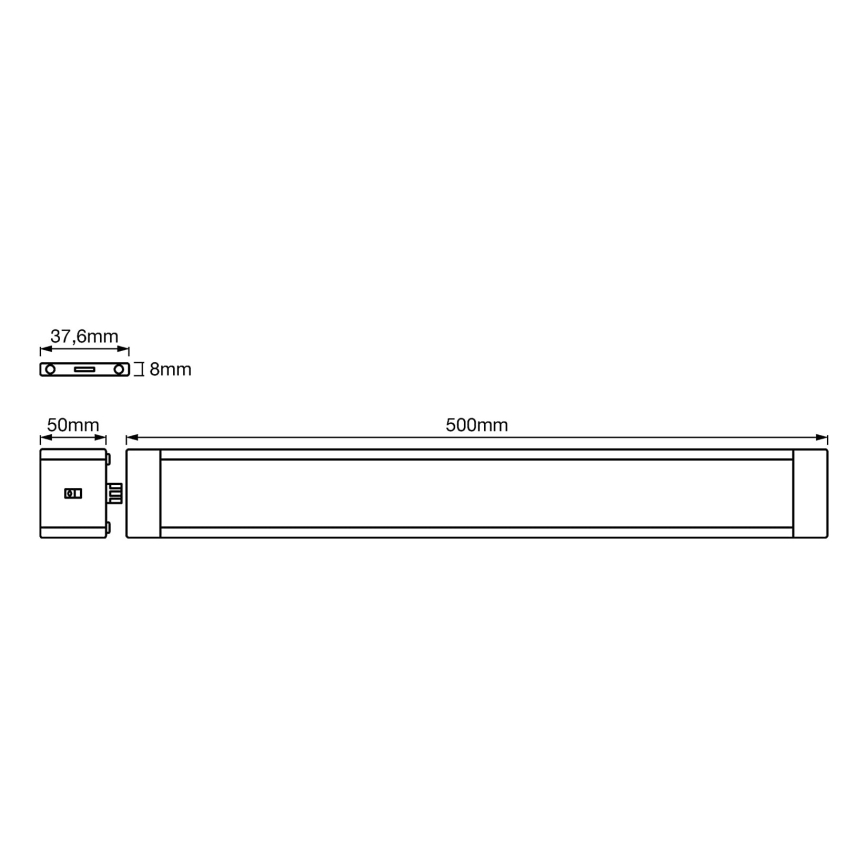 Ledvance - LED prigušiva svetiljka za montažu ispod ormara sa senzorom CABINET LED/10W/230V 3000K