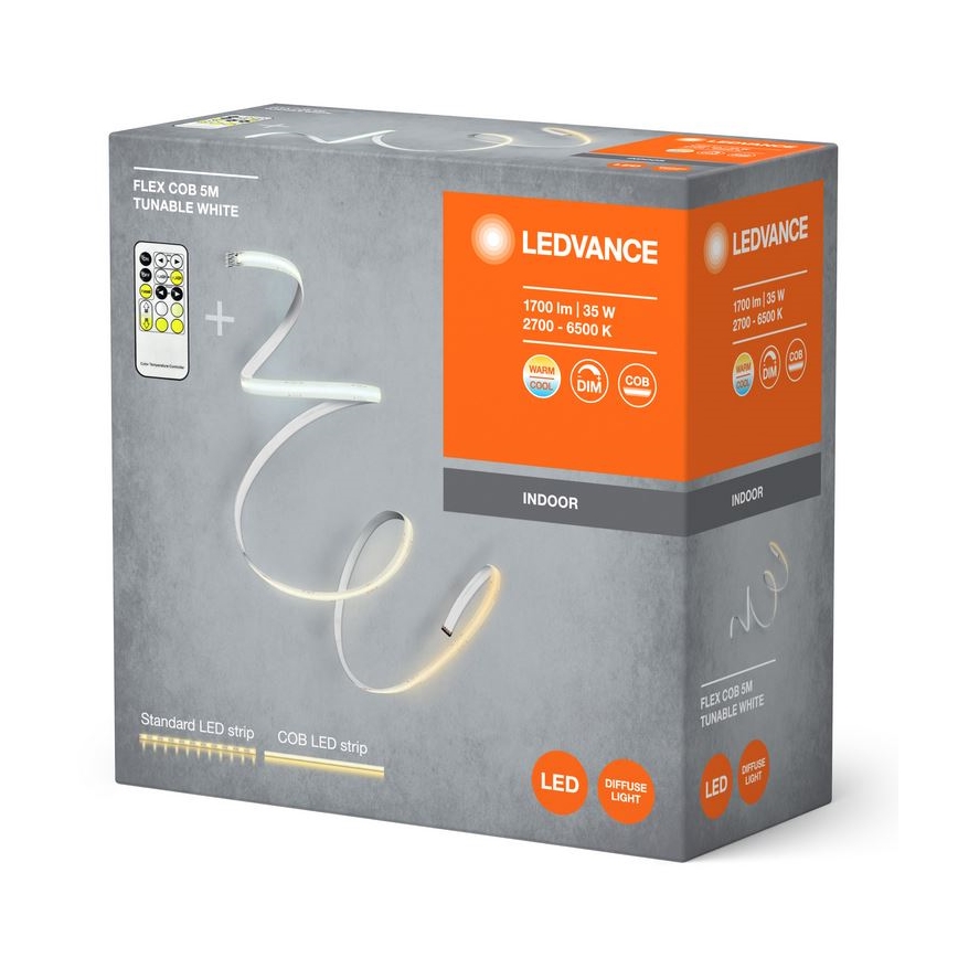 Ledvance - LED prigušiva traka FLEX COB 5m LED/35W/230V 2700-6500K + daljinski upravljač