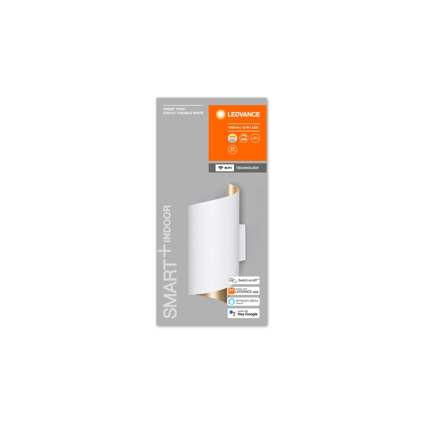 Ledvance - LED prigušiva zidno svetilo SMART+ TWIST LED/12W/230V 3000-6500K Wi-Fi belo