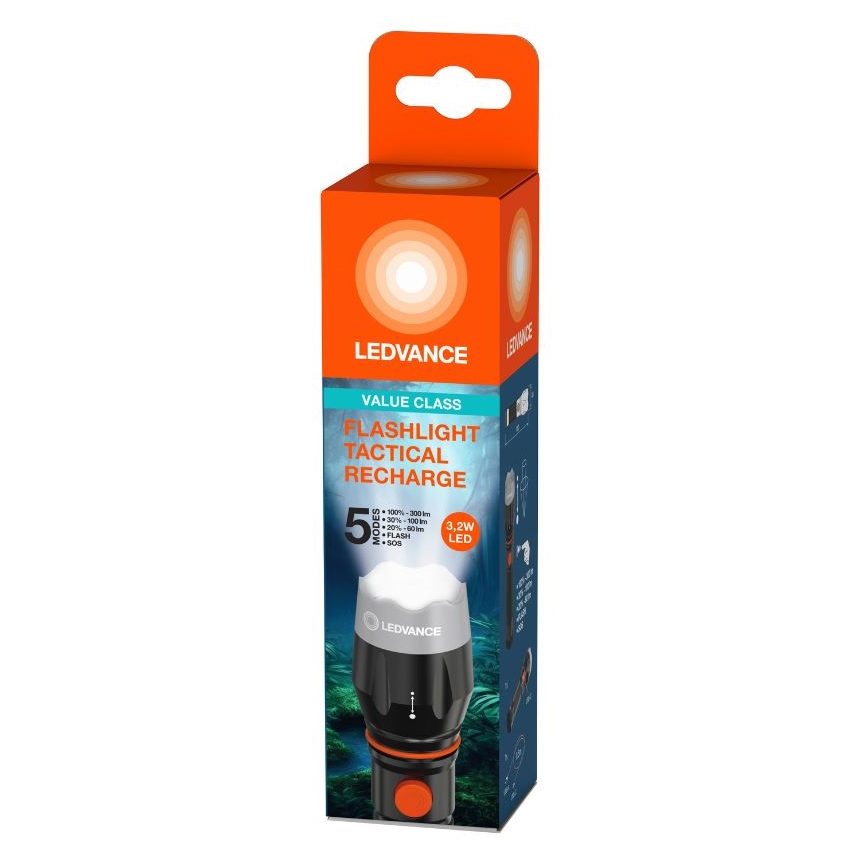 Ledvance - LED Punjiva baterijska lampa FLASHLIGHT LED/3,2W/5V 1500mAh