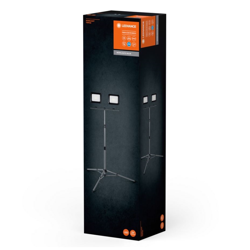 Ledvance - LED spoljašnji reflektor sa držačem WORKLIGHT TRIPOD 2xLED/30W/230V 6500K IP65