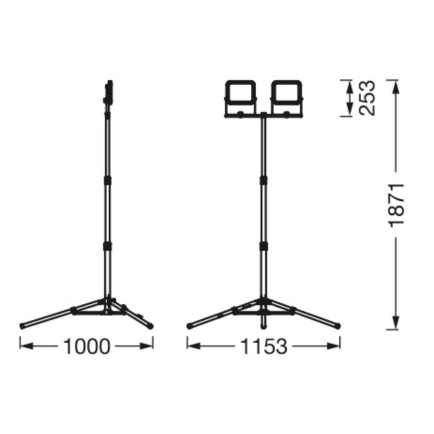Ledvance - LED spoljašnji reflektor sa držačem WORKLIGHT TRIPOD 2xLED/30W/230V 6500K IP65